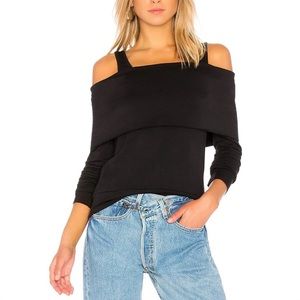 Bailey 44 Black Off the Shoulder Sweatshirt Sz S Small